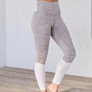 Manduka High Line Leggings Breathable Mesh Yoga Leggings Small. High rise